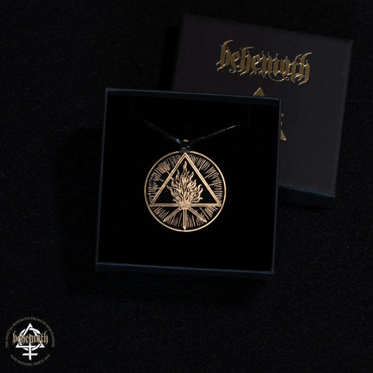 Behemoth 'The Unholy Trinity' brass necklace