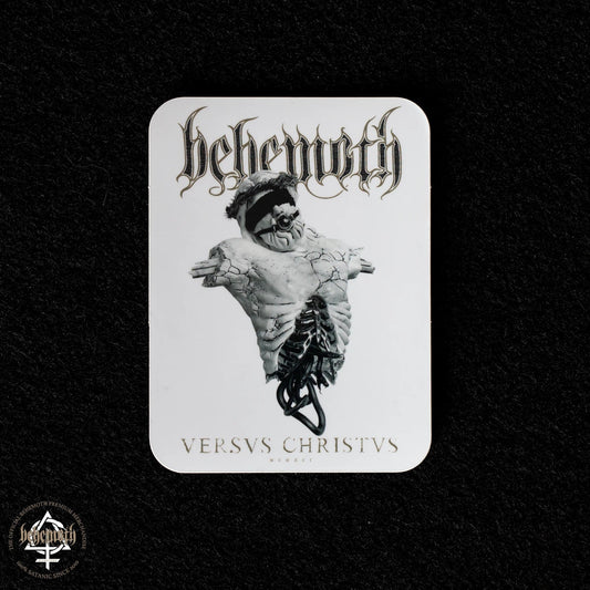 Behemoth „Versvs Christvs“ weißer Vinyl-Aufkleber