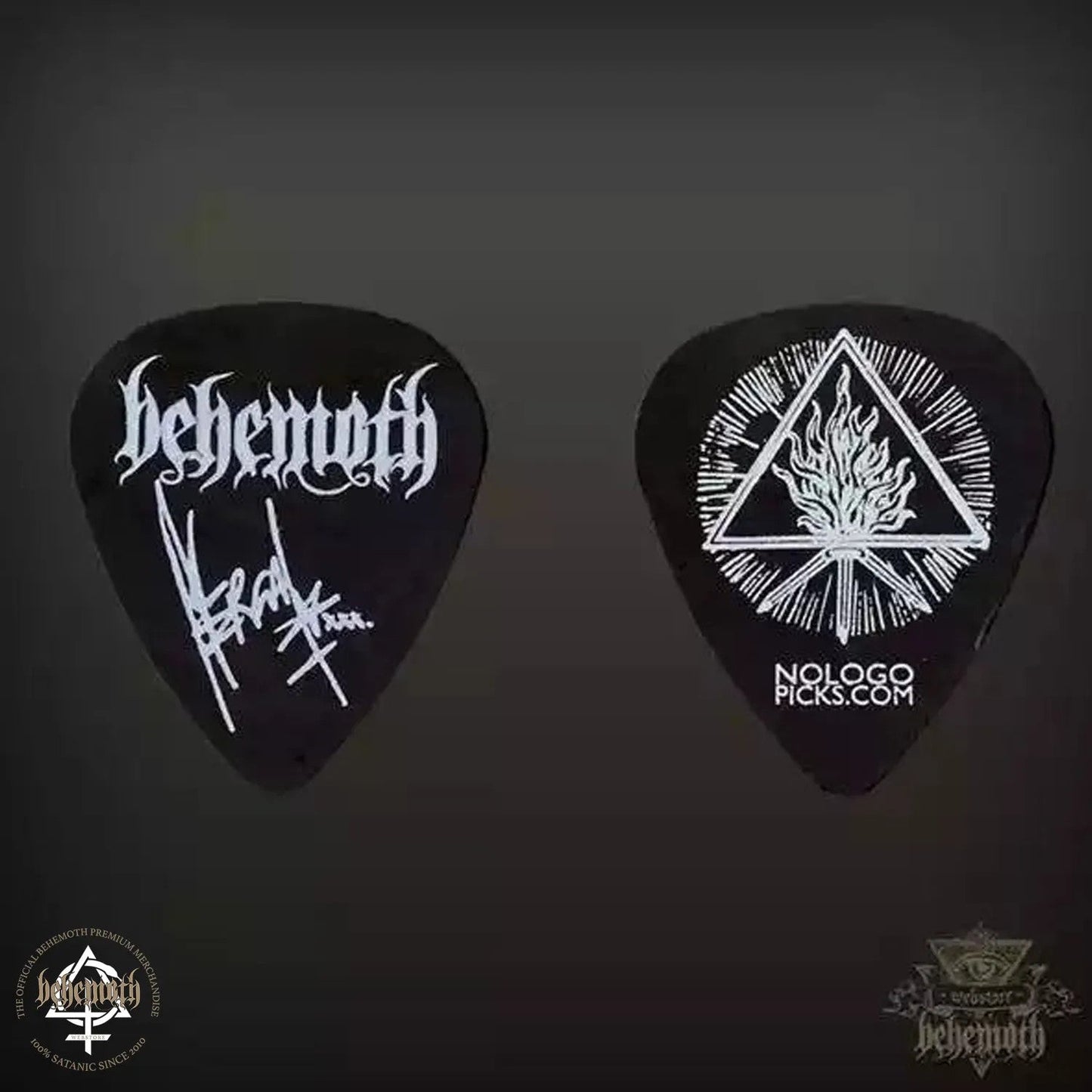 Nergal signature guitar pick - black