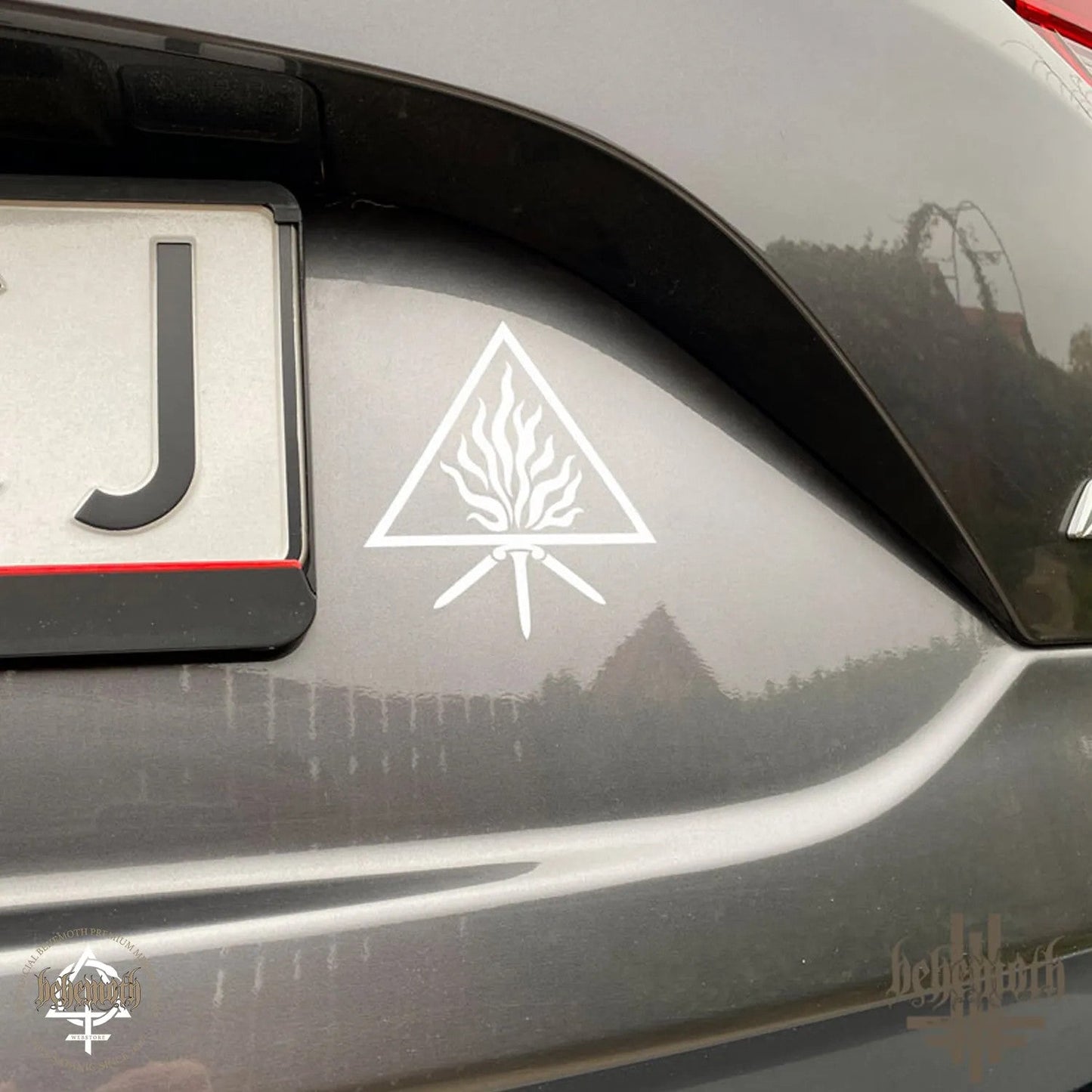 Behemoth 'The Unholy Trinity'  White Decal