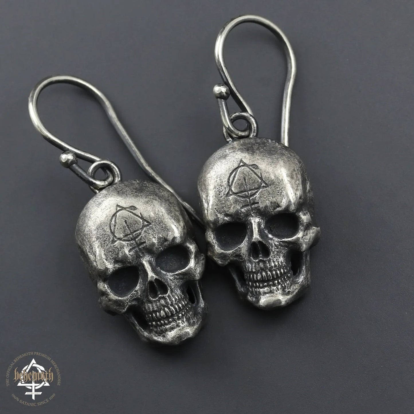 Behemoth „Contra Skull“ Sterling-Silber-Ohrringe