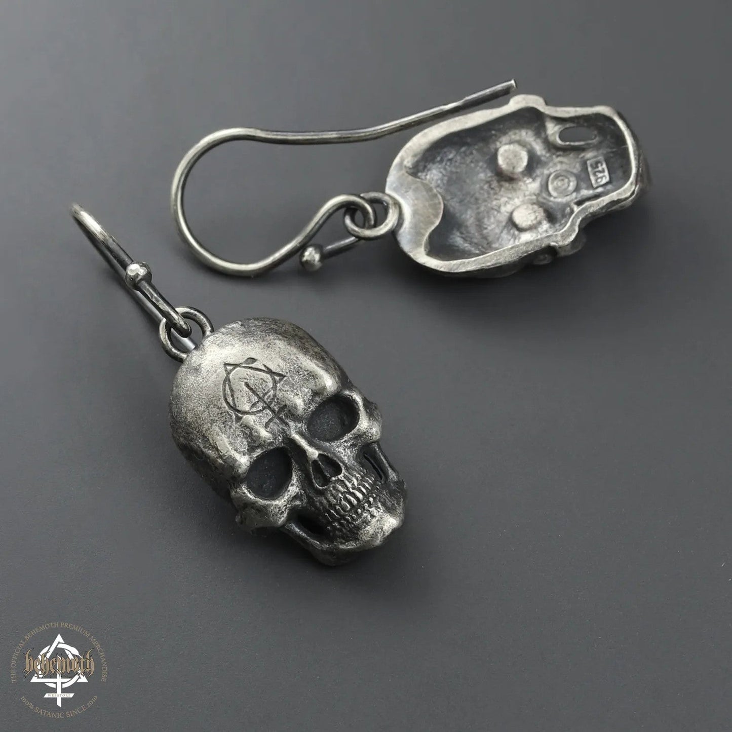 Behemoth „Contra Skull“ Sterling-Silber-Ohrringe