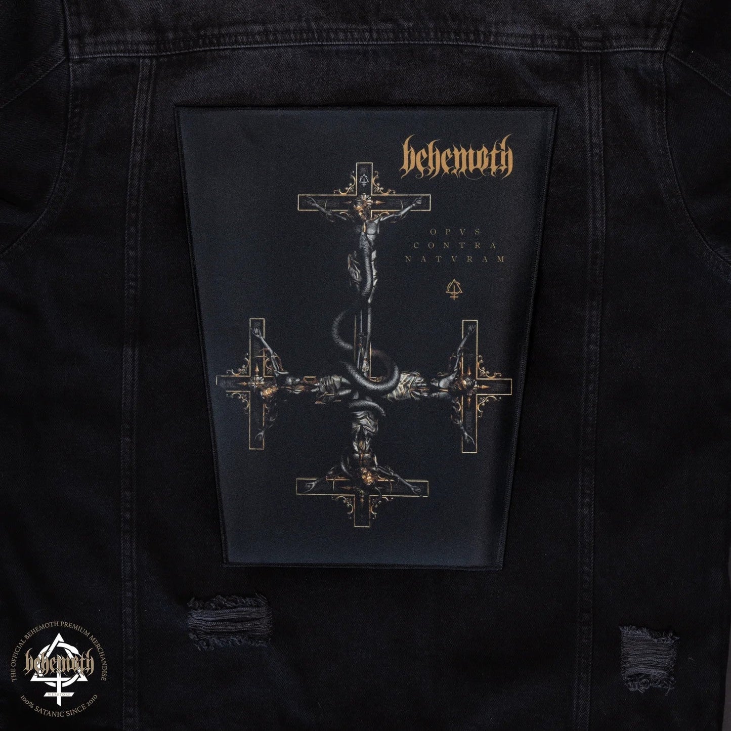 Behemoth 'Opvs Contra Natvram' iron-on Backpatch