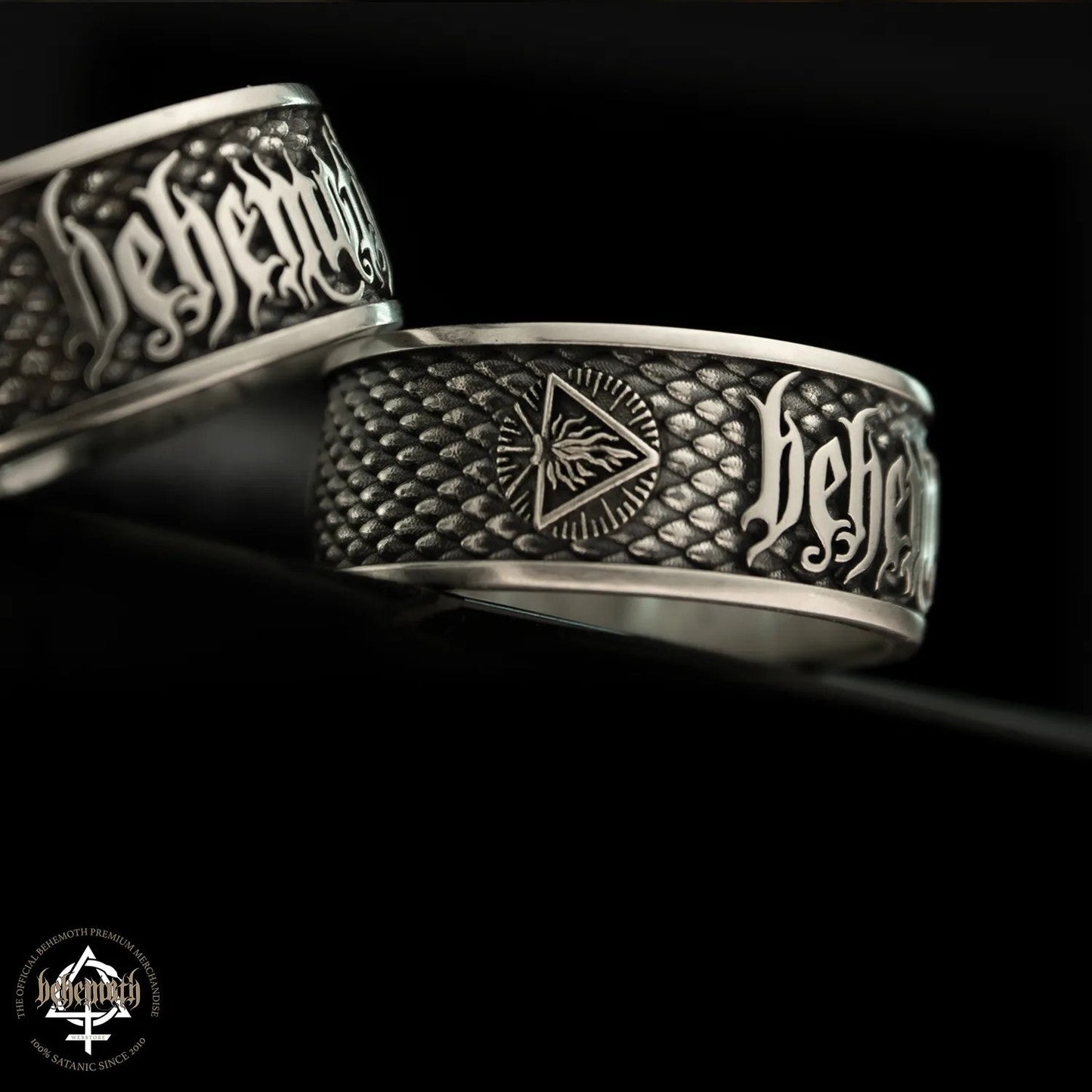 Behemoth 'The Unholy Trinity' Sterling Silver Ring