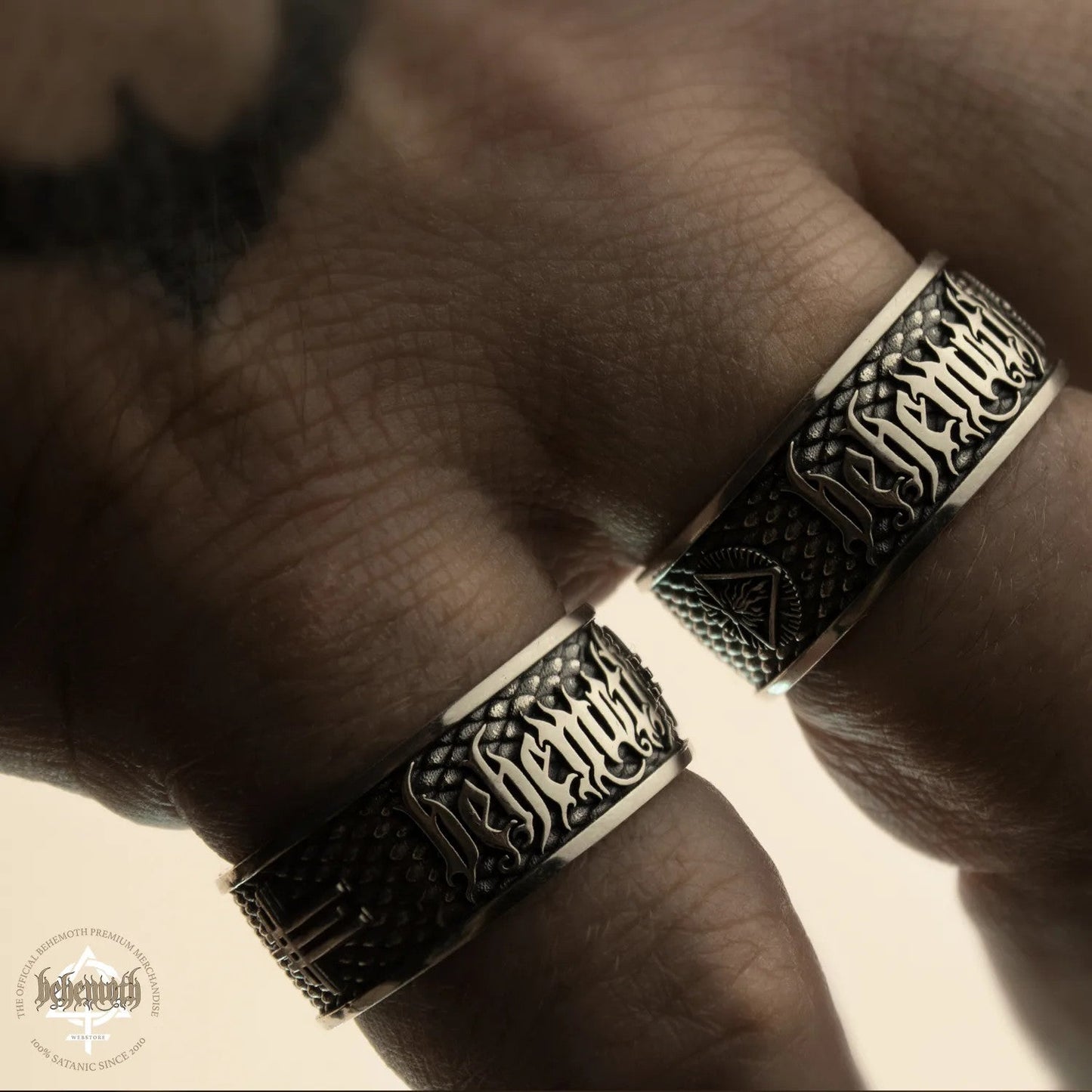 Behemoth 'Trivmviratvs' Sterling Silver Ring