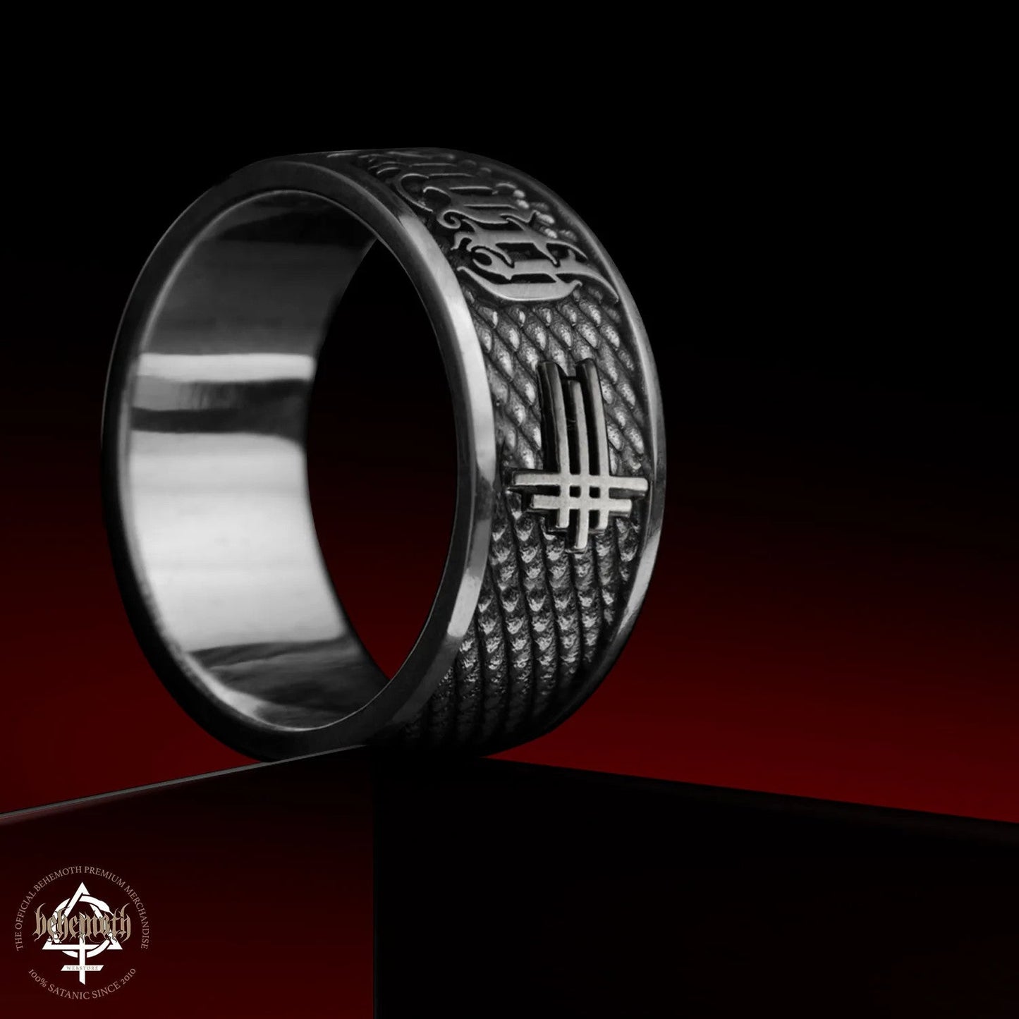 Behemoth 'Trivmviratvs' Sterling Silver Ring