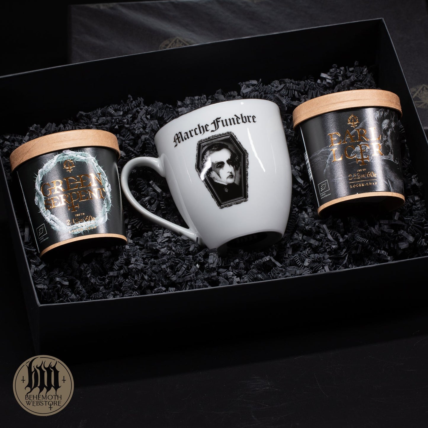 Behemoth Speciality Green and Black Tea and Mug Gift Set