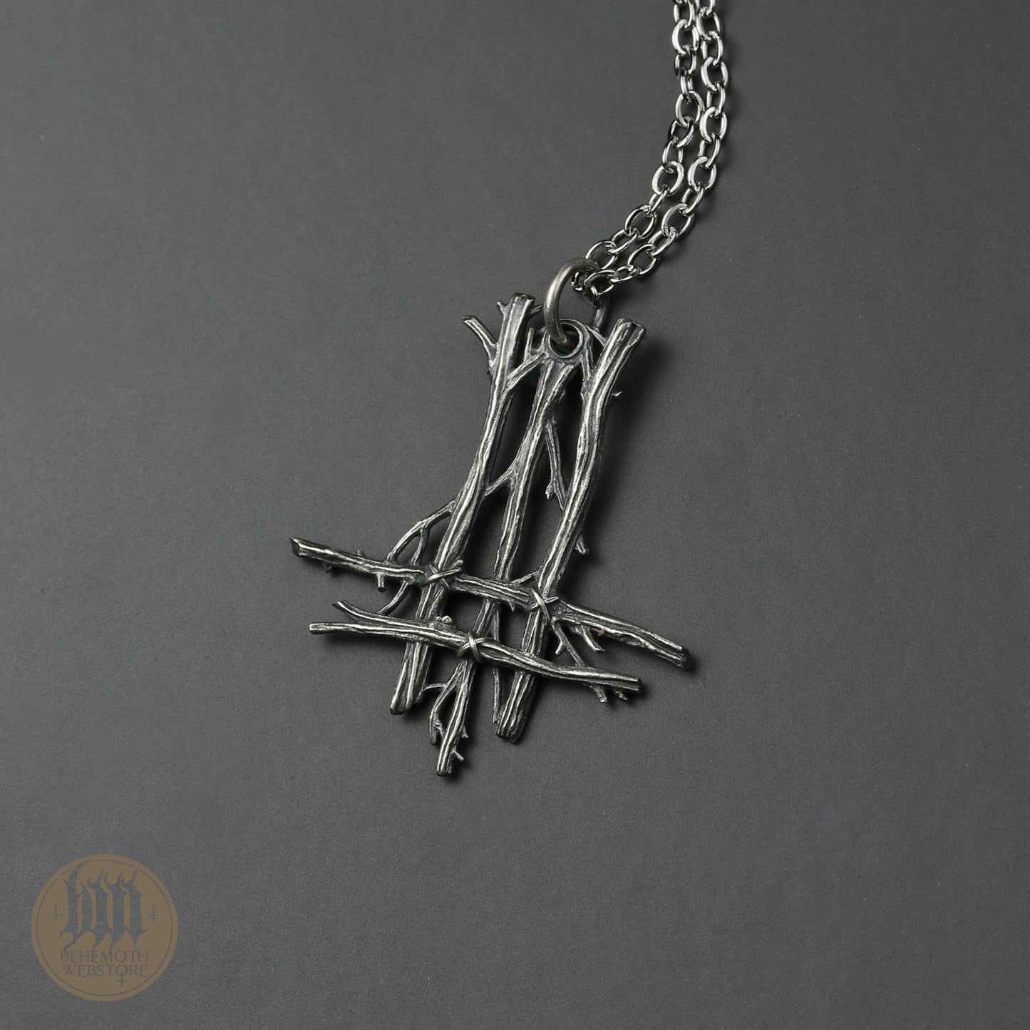 Behemoth 'Trivmviratvs' sterling silver necklace