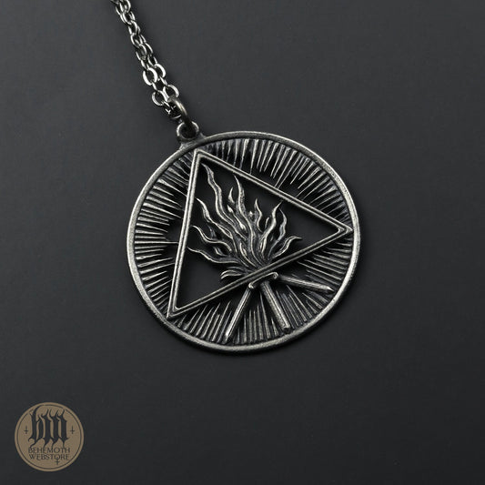 Behemoth 'The Unholy Trinity' sterling silver necklace