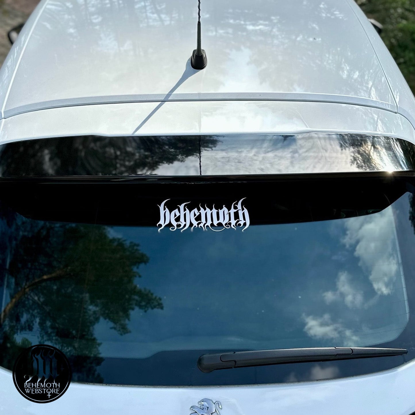 Behemoth LOGO Weißer Aufkleber