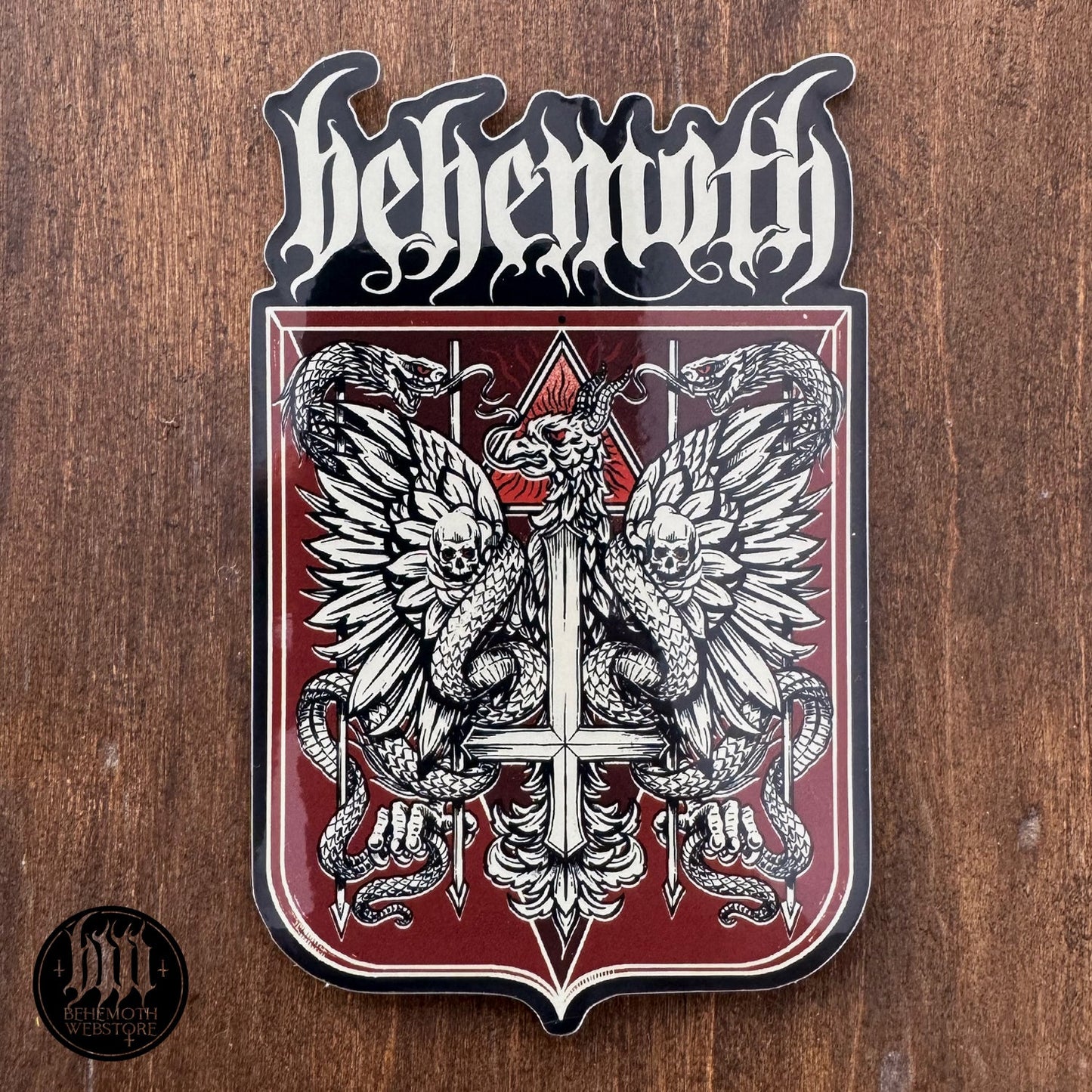 Behemoth 'The Republic Of The Unfaithful' Black Vinyl Sticker