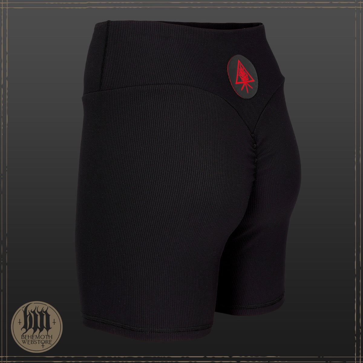 Behemoth „The Unholy Trinity“ Premium Push-Up Shorts – gerippt