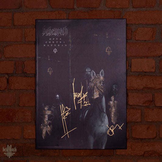 Behemoth signed  print on a metal plate - NOX - big