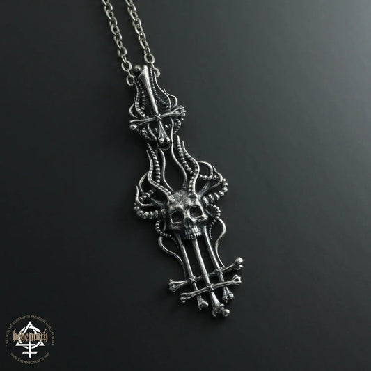 Behemoth 'In Absentia Dei' sterling silver necklace