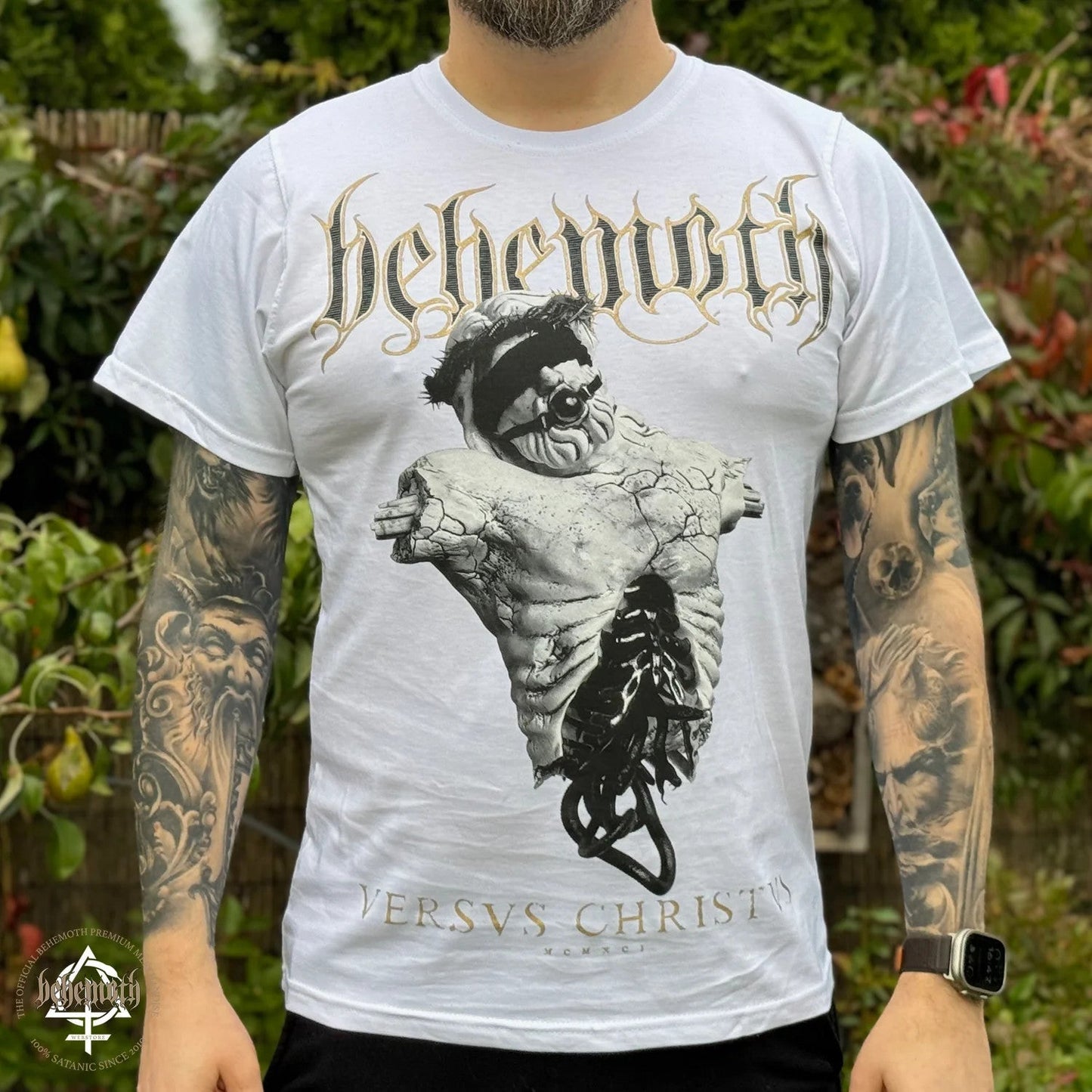 'Versvs Christvs' Behemoth T-Shirt - weiß